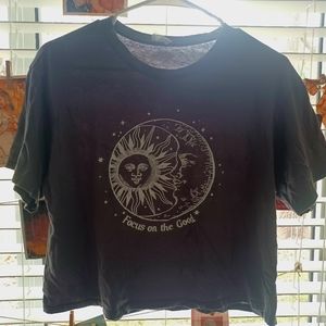 Grey Cropped T-Shirt